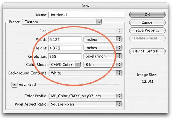 Selecting the correct image size, color mode and resolution with Adobe Photoshop