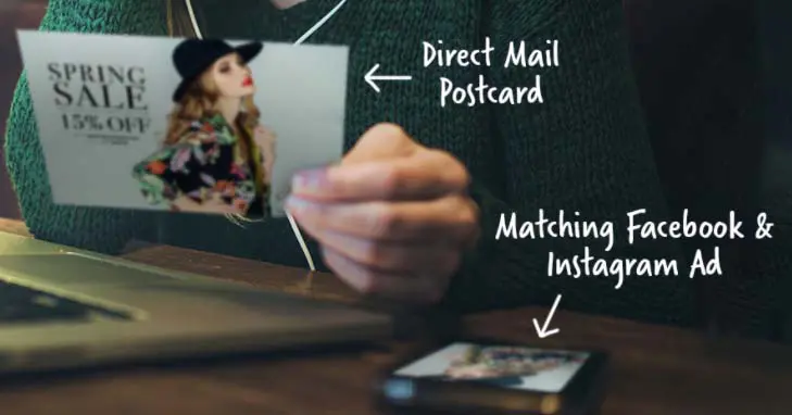 Direct Mail Postcard with a Matching Facebook and Instagram Ad
