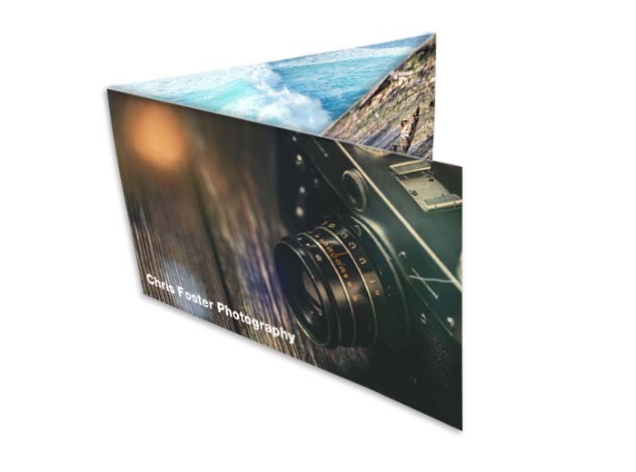 Panoramic Triple Business Card - Showing a Photography Company Sample Business Card