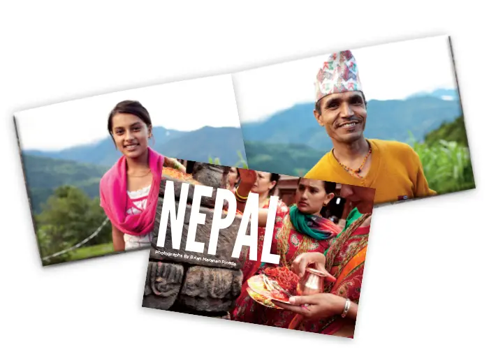Panoramic Deluxe Sized Folded Booklet - Showing photography from Nepal - an example of what you can print