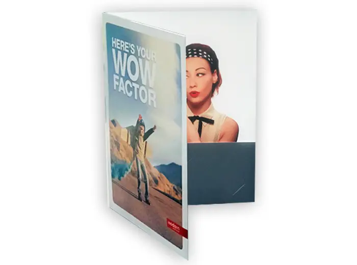 Presentation Folder Printing - Example product image showing a Modern Postcard branded folder